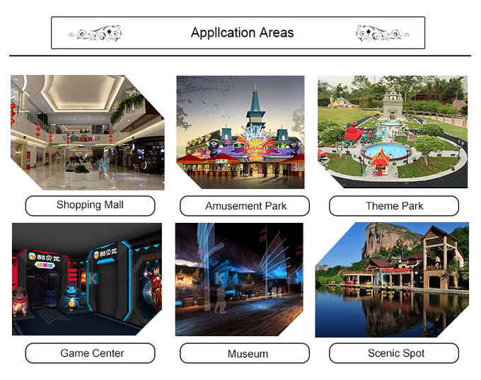 Peralatan Taman Hiburan VR Slide / Dynamic 9D Virtual Reality Cinema