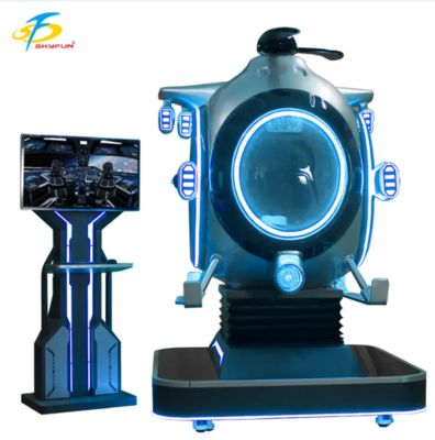 Mesin Wahana Helikopter Simulator Penerbangan VR 9D yang Dapat Disesuaikan | Fun Fighter oleh SKYFUN – 1 Pemain, 55+ Game, Joystick Thrustmaster, Headset DPVR, Penggunaan di Mal & Arkade