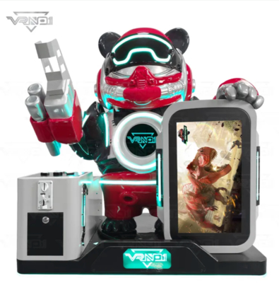 VR Panda Soldier ️ Mesin Penembakan VR Interaktif Mutakhir dengan 7 Game, Dispenser Mainan, Dukungan Multi Pembayaran & Desain Panda yang Dapat Dikustomisasi untuk Arcade