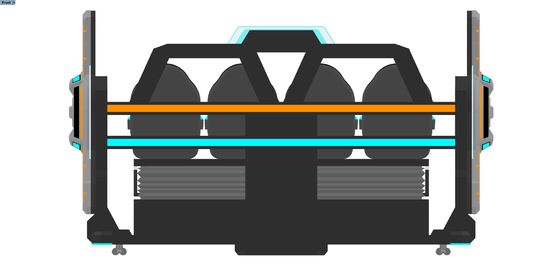 Simulator Bioskop VR 4 Kursi FUN | Wahana Gerak VR 9D Multi-Pemain dengan Layar Depan Besar, Desain Penyambungan, Kacamata DPVR & Efek Khusus Dinamis – Produsen SKYFUN
