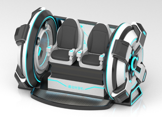 Simulator Bioskop VR 2 Kursi Mesin Waktu yang Menyenangkan | Gerakan Engkol, Desain Fiberglass, Dua Tempat Duduk untuk Orang Tua-Anak atau Pasangan, 56 Game, DPVR E3-S & Monitor Sentuh 44 Inci – Produsen SKYFUN