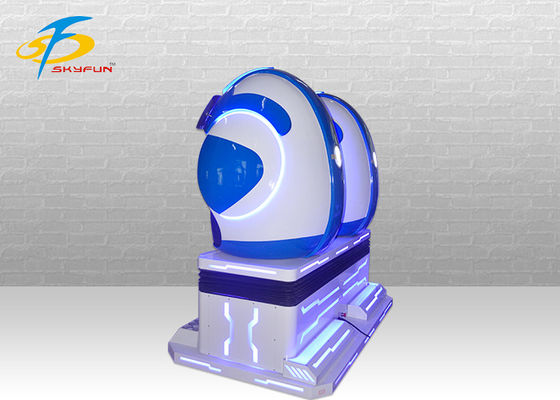 2 Kursi 9D VR Simulator 42 Inch Layar Sentuh Biru Permainan Bermain Elektronik Sepenuhnya Immersive